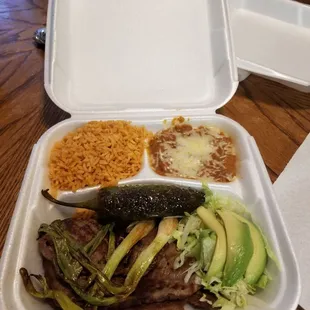 Carne Asada Plate with Flour Tortillas