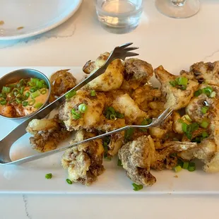 Fried cauliflower and the sauce was really good