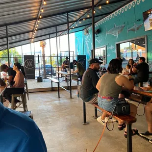 The pic says it all...outside seating, live music, dog friendly and BEER!! Awesome selection and attentive wait staff!!