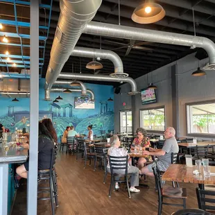 the interior of the restaurant