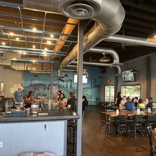 the inside of a restaurant