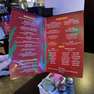 Drink menu