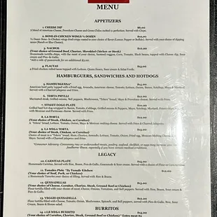 Food Menu (1 of 2)