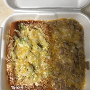 Two Cheese Enchiladas Plate