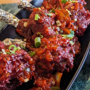 chicken wings and fried chicken, food