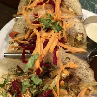 Cauliflower Dosa Tacos