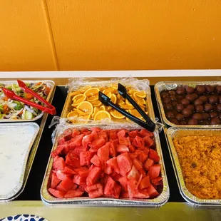 Delicious desserts, fruits from our weekend buffet