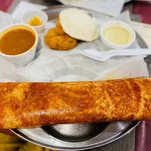 Dosa Thali with Hyderabad Masala Dosa