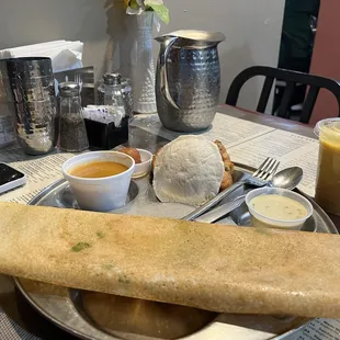 a plate of food on a table