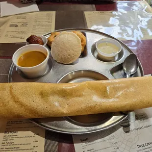 Dosa Thali with butter masala dosa