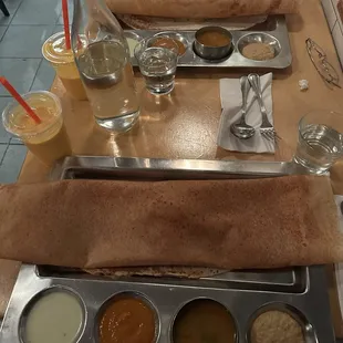 Andhra Kara Masala Dosa and Ghee Podi Dosa