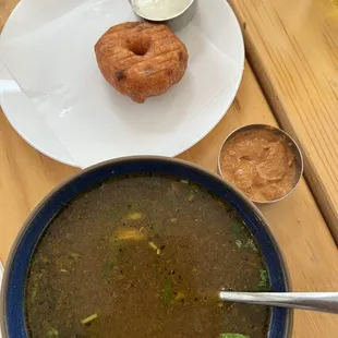 Medhu Vada and Rasam