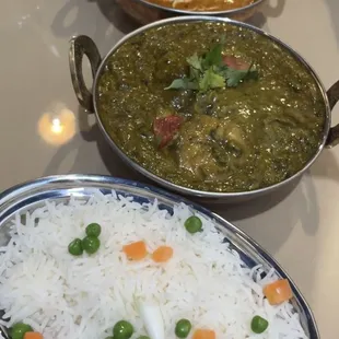 three dishes of indian food