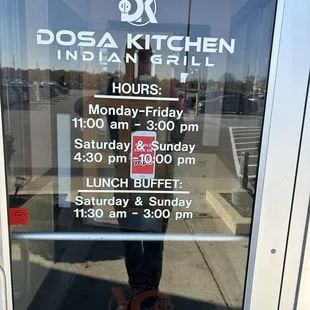 Hours of operation also the lunch buffet is nonexistent