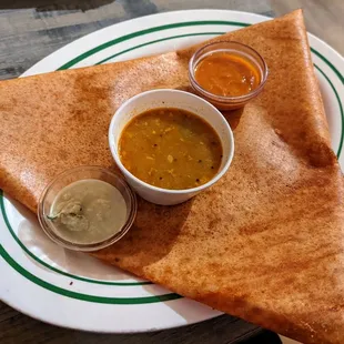 a plate of food on a table