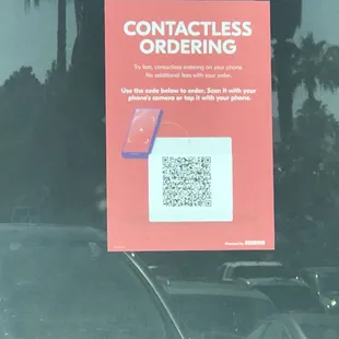 Contactless ordedring