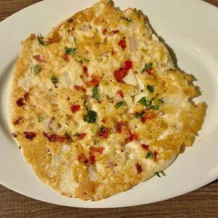 tomato-onion uthappam (dosa)