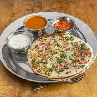 Onion Chilli Uthappam
