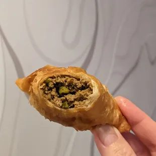 Cross-section of my lamb samosa