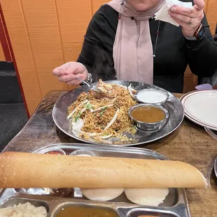 Egg Biryani And the Dosa special.