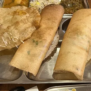 Aloo Dosa and Puri