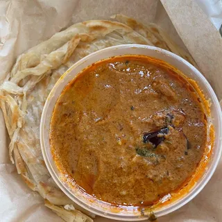 Kerala Parotta with Chicken Chettinadu