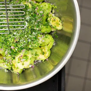 Hand whipped guacamole