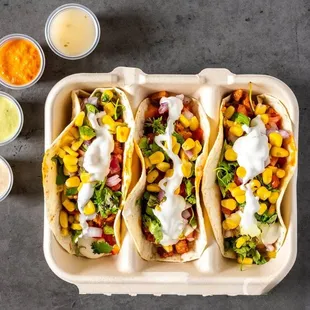 Soft or crispy shells filled with seasoned meats, fresh toppings, and zesty salsa. The perfect handheld burst of Mexican flavor!