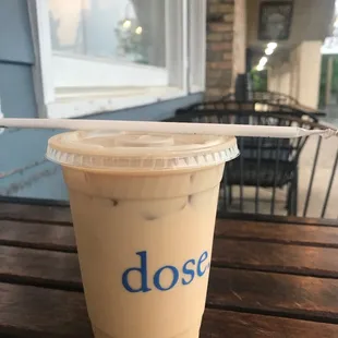 Iced oat milk latte