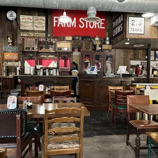  the interior of a restaurant