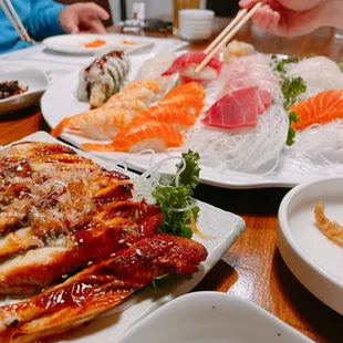 food, sashimi, sushi, sushi and sashimi