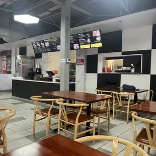 the inside of a restaurant