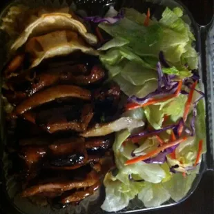 Teriyaki chicken combo with brown rice $7
