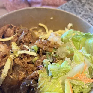 Pork gochujang rice bowl