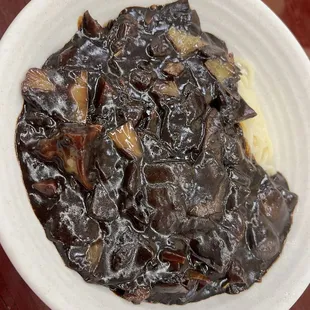 a bowl of food on a table