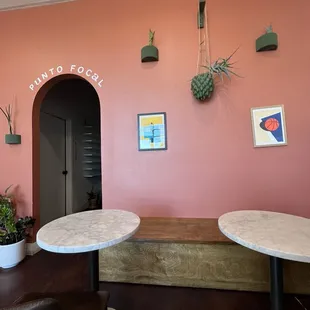Inside coffee shop
