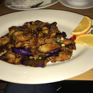 Egg plant dish with beef. I highly recommend it!!