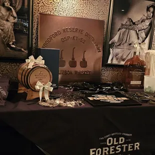 an old forester display table