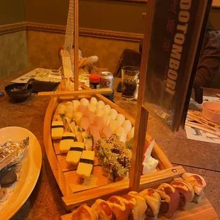 You can never go wrong with a Sushi boat