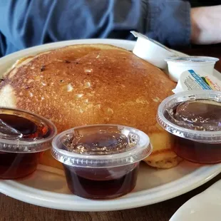 The pancake portion of The Wife&apos;s short stack