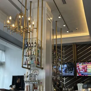 Bar seating from a booth view