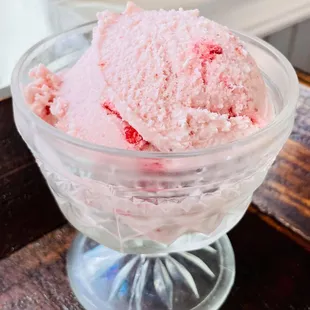 a pink ice cream