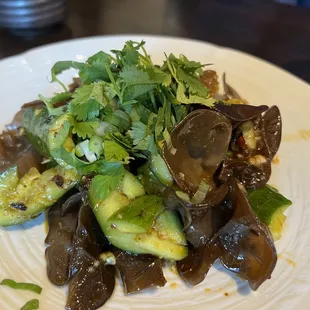 a plate of food on a table