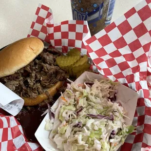 Sliced Brisket Sandwich