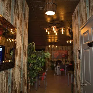 the entrance to the restaurant