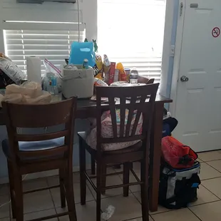 Small breakfast table.