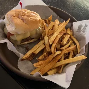 S.O.B. burger and handcut fries