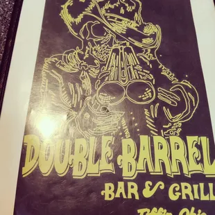 a picture of a poster for double barrel bar and grill