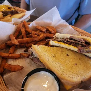 Smoked brisket grilled cheese