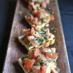 tomatoes on toasted bread